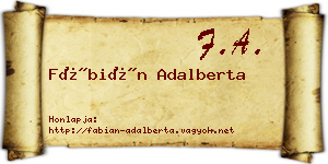 Fábián Adalberta névjegykártya